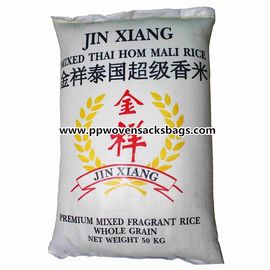 China O grande polipropileno tecido 50kg branco ensaca para sacos de embalagem do arroz 50 x 84 cm fornecedor